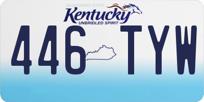 KY license plate 446TYW