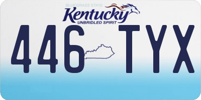 KY license plate 446TYX