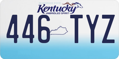 KY license plate 446TYZ