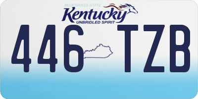 KY license plate 446TZB
