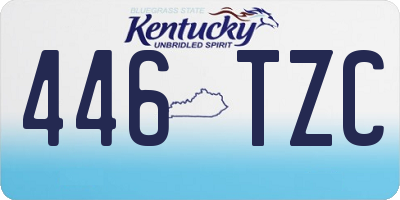 KY license plate 446TZC