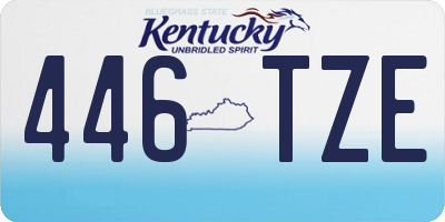 KY license plate 446TZE
