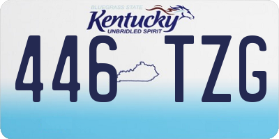 KY license plate 446TZG