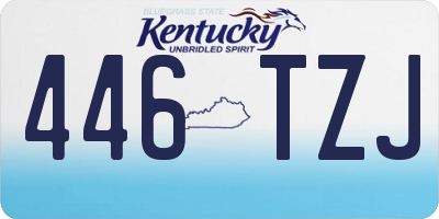 KY license plate 446TZJ