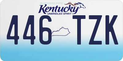 KY license plate 446TZK