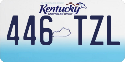 KY license plate 446TZL