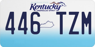 KY license plate 446TZM