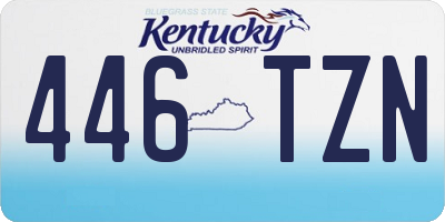 KY license plate 446TZN