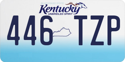 KY license plate 446TZP
