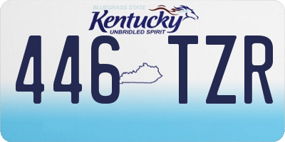 KY license plate 446TZR