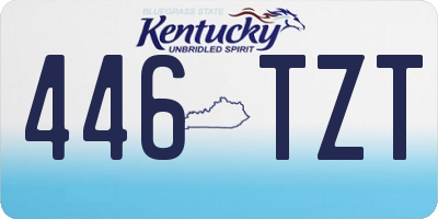 KY license plate 446TZT