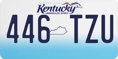 KY license plate 446TZU