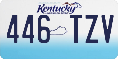 KY license plate 446TZV