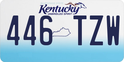 KY license plate 446TZW