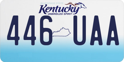 KY license plate 446UAA