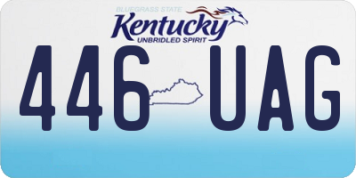 KY license plate 446UAG