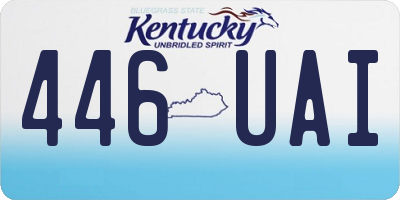 KY license plate 446UAI