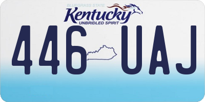 KY license plate 446UAJ