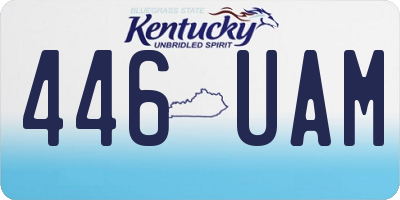 KY license plate 446UAM