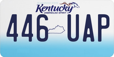 KY license plate 446UAP