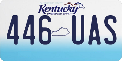 KY license plate 446UAS