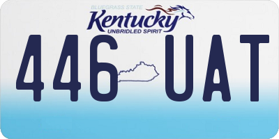 KY license plate 446UAT