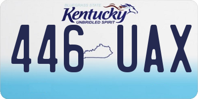 KY license plate 446UAX