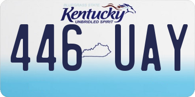 KY license plate 446UAY
