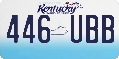 KY license plate 446UBB