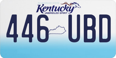 KY license plate 446UBD