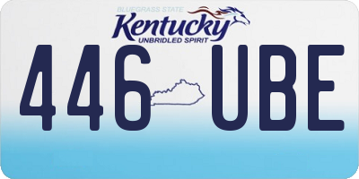 KY license plate 446UBE