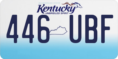 KY license plate 446UBF