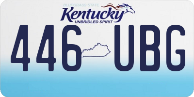 KY license plate 446UBG
