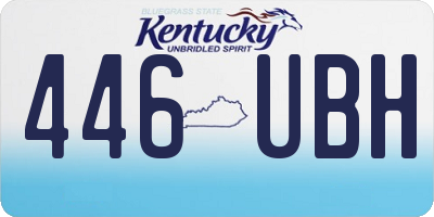 KY license plate 446UBH