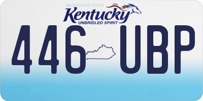 KY license plate 446UBP