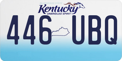 KY license plate 446UBQ