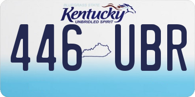 KY license plate 446UBR