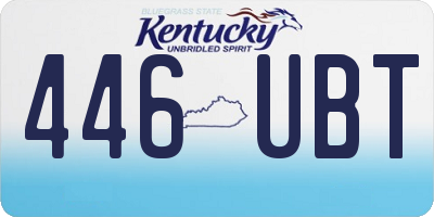 KY license plate 446UBT