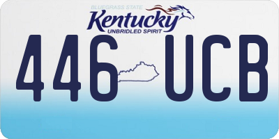 KY license plate 446UCB