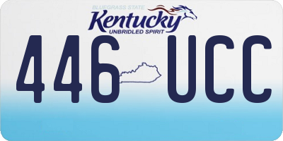 KY license plate 446UCC