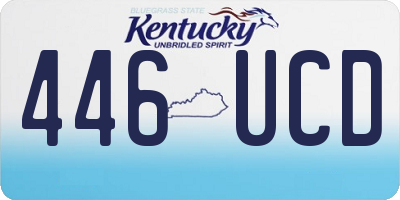 KY license plate 446UCD