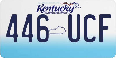 KY license plate 446UCF