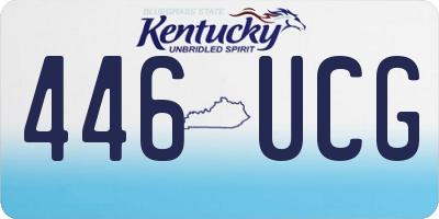 KY license plate 446UCG