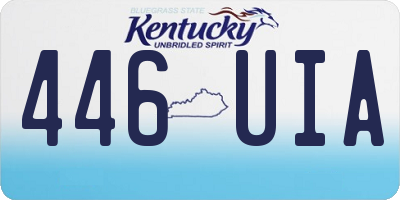 KY license plate 446UIA