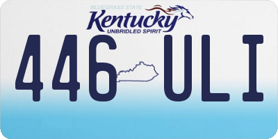 KY license plate 446ULI