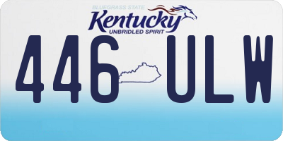KY license plate 446ULW