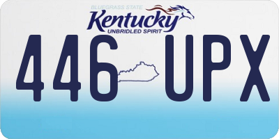 KY license plate 446UPX