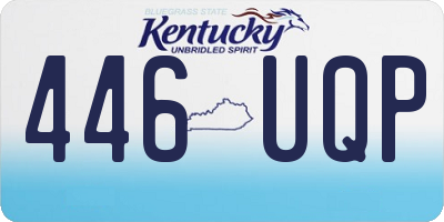 KY license plate 446UQP