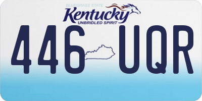 KY license plate 446UQR