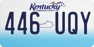 KY license plate 446UQY